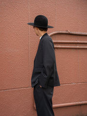 IRENISA / NO-COLLAR JAKET -BLACK-