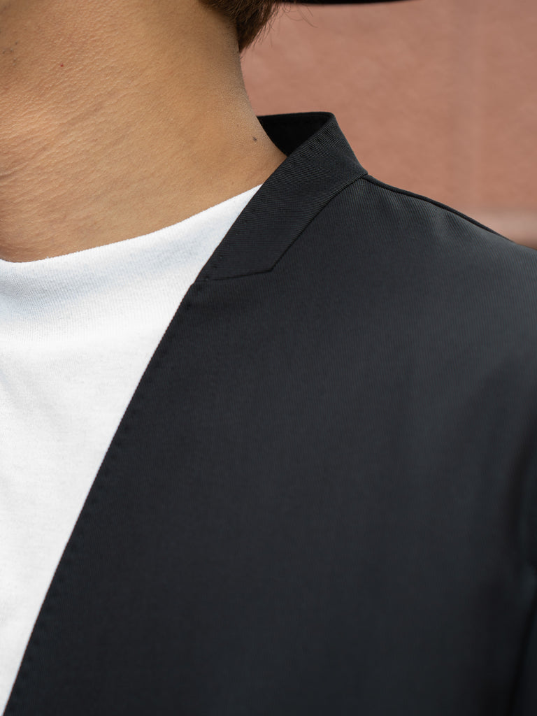 IRENISA / NO-COLLAR JAKET -BLACK-