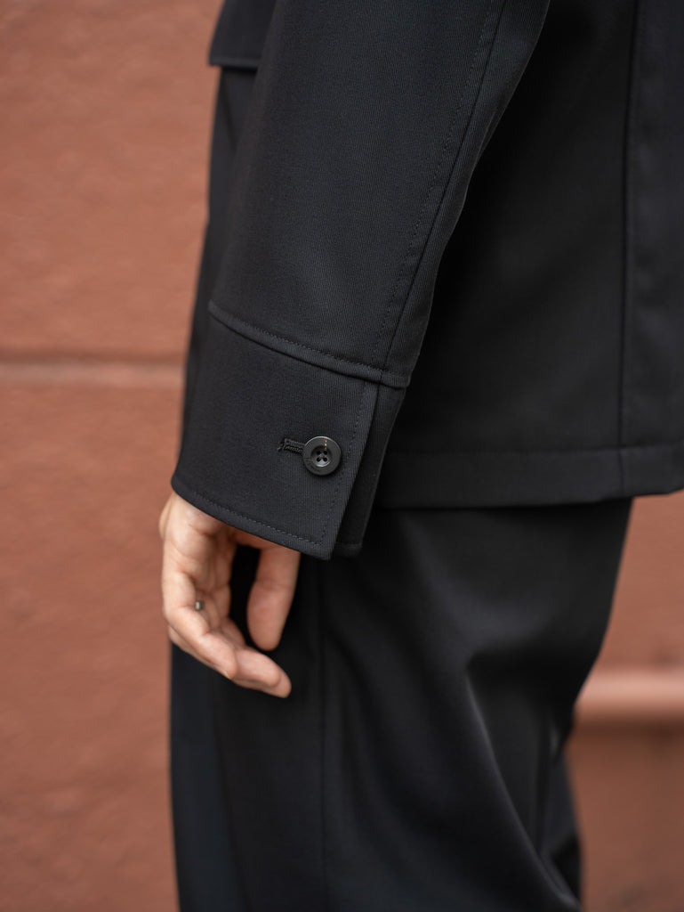 IRENISA / NO-COLLAR JAKET -BLACK-