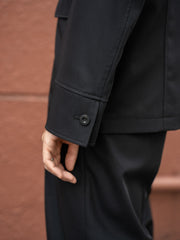 IRENISA / NO-COLLAR JAKET -BLACK-