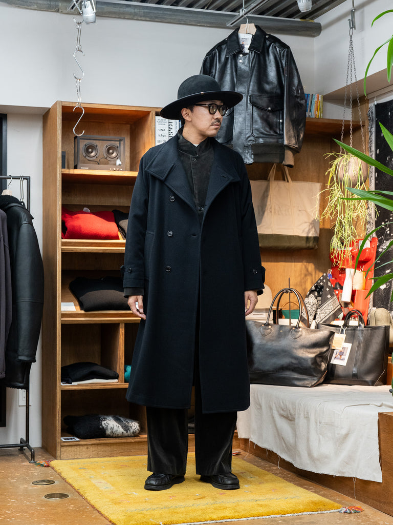 IRENISA / STAND-COLLAR COAT -BLACK-