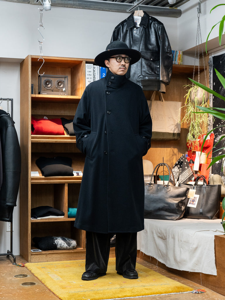 IRENISA / STAND-COLLAR COAT -BLACK-