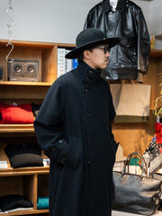 IRENISA / STAND-COLLAR COAT -BLACK-