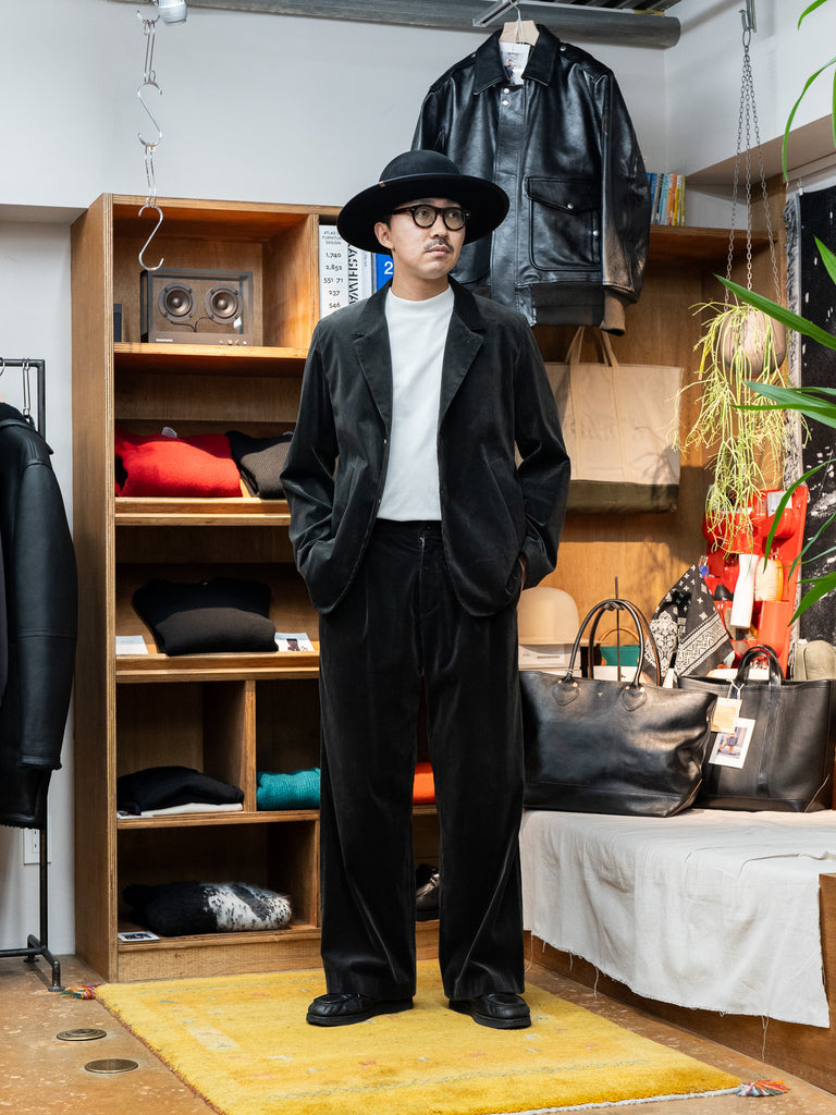 aIbn別注 IRENISA /  TAILORED BLOUSON JACKET -BLACK OLIVE-