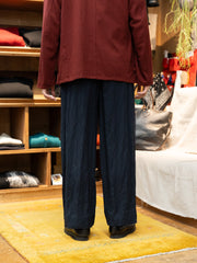 tangenet / Desert wool stripe Bowie Pants -Navy-