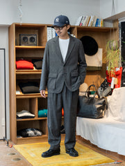 TOHNAI / DOBBY STRIPE RELAXED TROUSER -STRIPE-