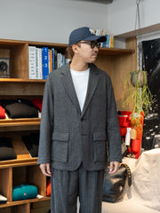 TOHNAI / DOBBY STRIPE 2B JACKET -STRIPE-