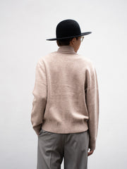 CMMN SWDN / Scarf cardigan -Beige-