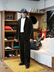 aIbn別注 IRENISA / TWO TUCKS WIDE PANTS -DARK OLIVE-