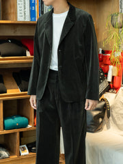 aIbn別注 IRENISA / TWO TUCKS WIDE PANTS -BLACK OLIVE-