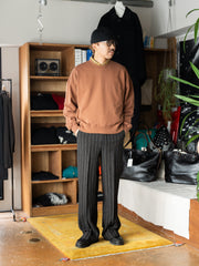 CMMN SWDN / RELAXED FIT COTTON SWEATSHIRT -BROWN-