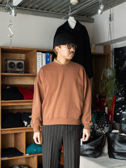CMMN SWDN / RELAXED FIT COTTON SWEATSHIRT -BROWN-