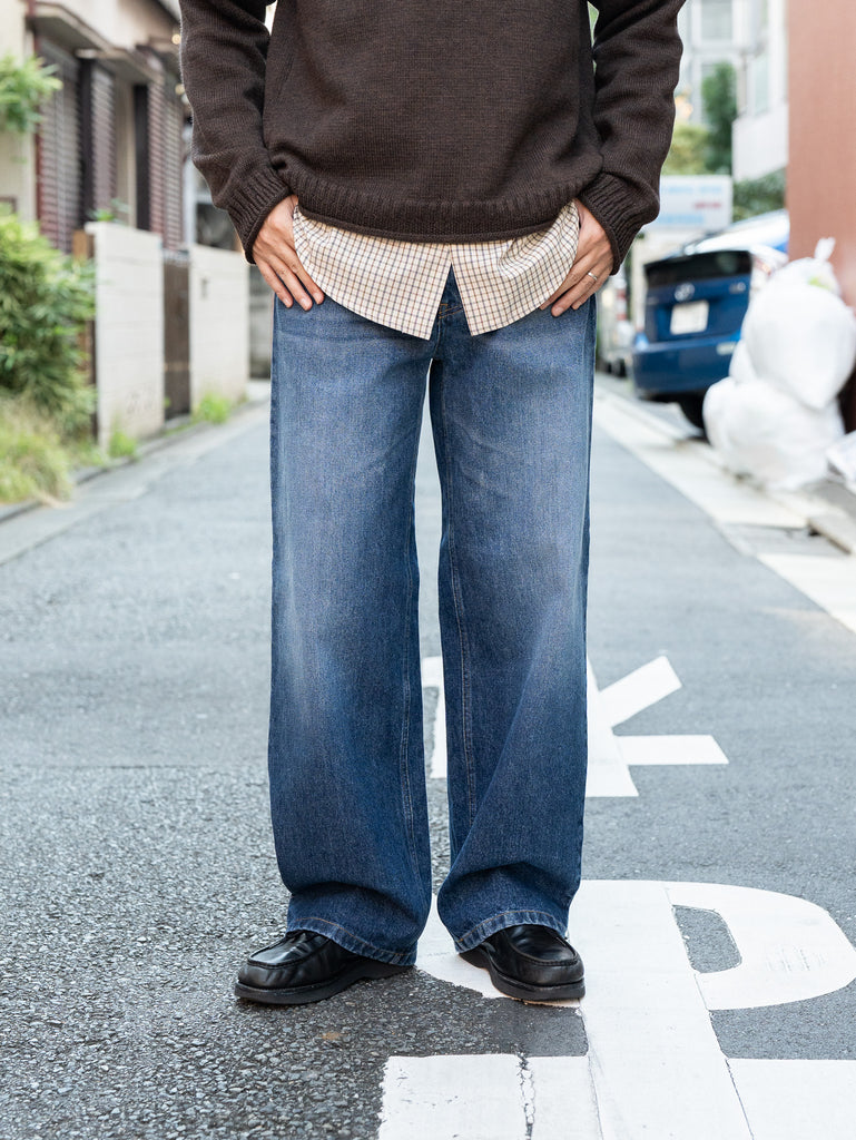 ROLD SKOV / WIDE DENIM PANTS -DARK VINTAGE-