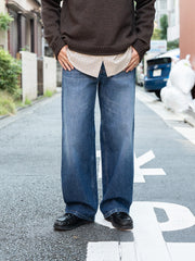 ROLD SKOV / WIDE DENIM PANTS -DARK VINTAGE-