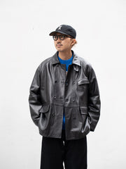 CCU / L.C COVERALL -COW BLACK-｜aIbn公式通販