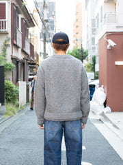ROLD SKOV / SCOLLO A V ALPACA PULLOVER SWEATER -BRUSHED GREY-
