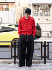 SHINYAKOZUKA / KNITTED BAGGY -Black-