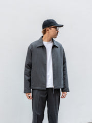 ROLD SKOV / ZIP UP SLIM SHIRT -STRIPES-