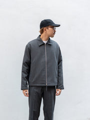 ROLD SKOV / ZIP UP SLIM SHIRT -STRIPES-