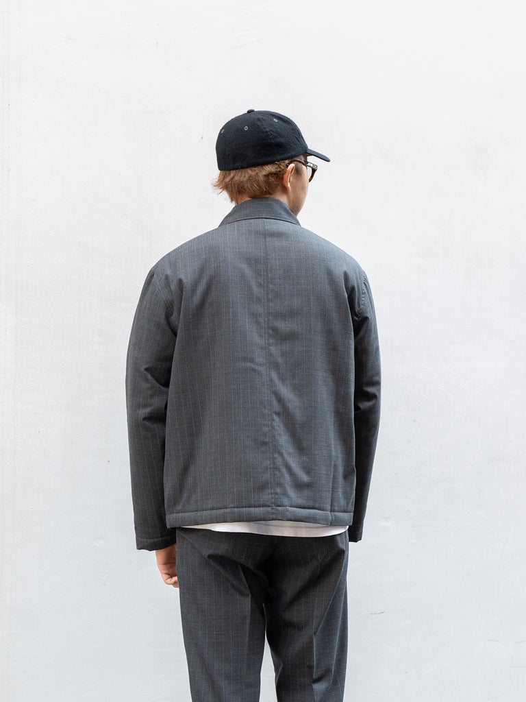 ROLD SKOV / ZIP UP SLIM SHIRT -STRIPES-