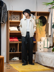 【残り1点】nonnotte / Draping Bomber Jacket-Turtledove-