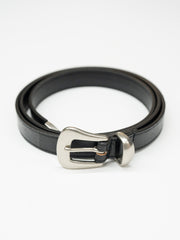 CCU / NARROW WESTERN BELT "LIZARD" -BLACK-