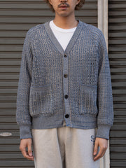 SUGARHILL / COTTON KNIT CARDIGAN  -NAVY&BEIGE-