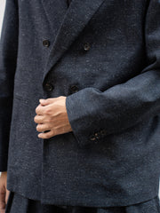 tangenet / 羊毛華達呢外套-黑色-