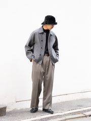 nonnotte / 三角龜領套頭衫-YAKNatural × 白色-