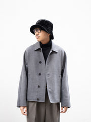 nonnotte / 三角龜領套頭衫-YAKNatural × 白色-