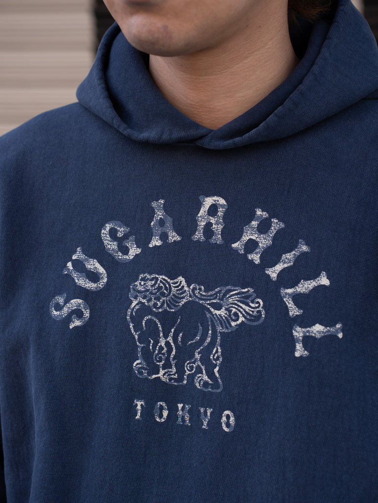 SUGARHILL /LOGO PRINDED HOODIE -OLD NAVY-