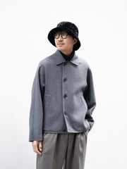 nonnotte / 三角龜領套頭衫-YAKNatural × 白色-