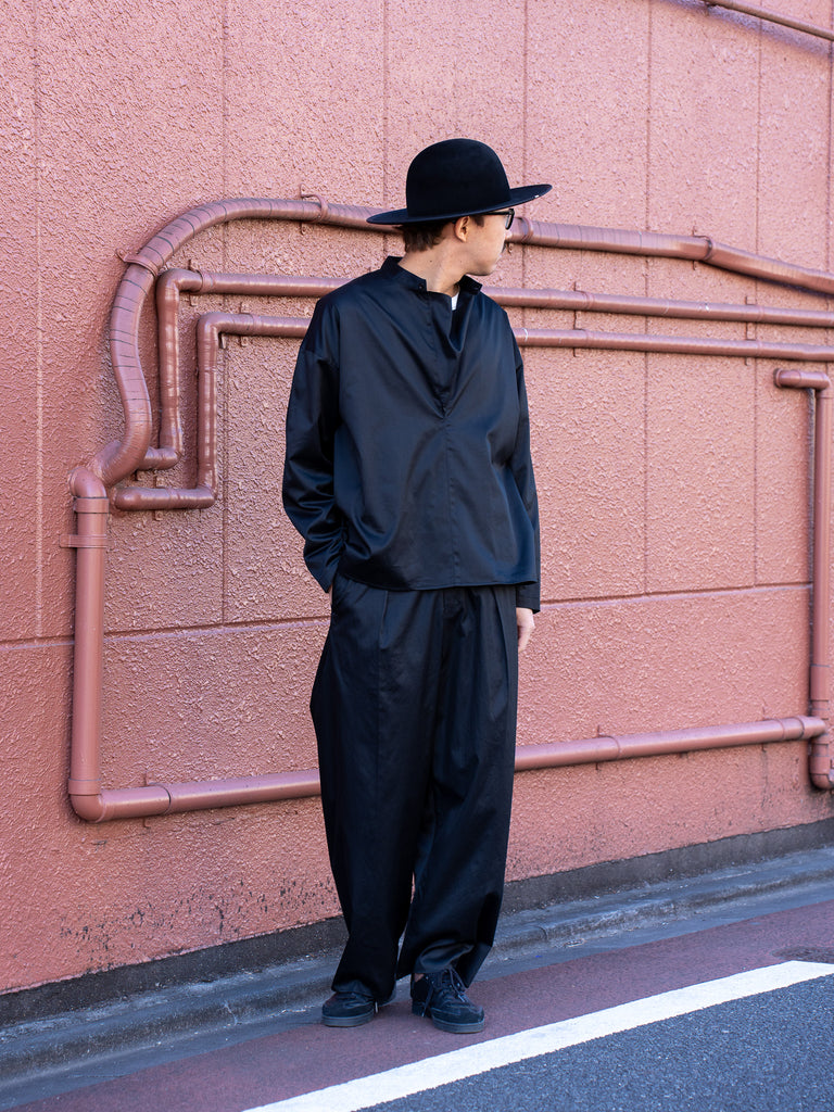 nonnotte / Draping Elastic In Tuck Wld Trousers  [Suvin Gold Supreme Twill]