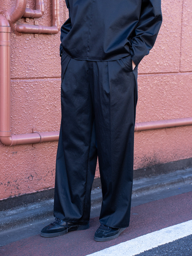 nonnotte / Draping Elastic In Tuck Wld Trousers  [Suvin Gold Supreme Twill]