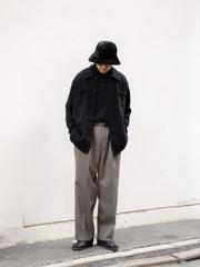 TOHNAI / 粗羊毛羊絨圓領針織衫-象牙色-