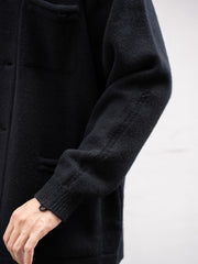 TOHNAI / 粗羊毛羊絨圓領針織衫-象牙色-