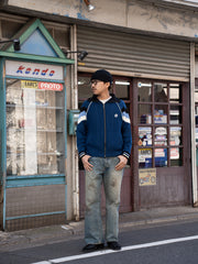 RICE NINE TEN / KNITTED TRACK JACKET-NAVY-