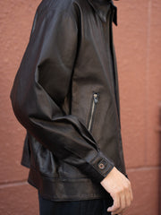 tangenet / 和牛皮夾克-黑色-