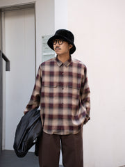 【10/18(土)13時頃発売】SUGARHILL / PLAID OPEN COLLOR SHIRTS -WINE RED-