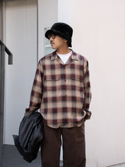 【10/18(土)13時頃発売】SUGARHILL / PLAID OPEN COLLOR SHIRTS -WINE RED-