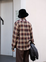 【10/18(土)13時頃発売】SUGARHILL / PLAID OPEN COLLOR SHIRTS -WINE RED-