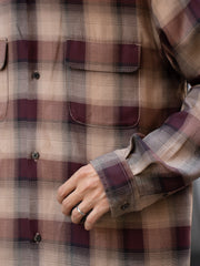 【10/18(土)13時頃発売】SUGARHILL / PLAID OPEN COLLOR SHIRTS -WINE RED-