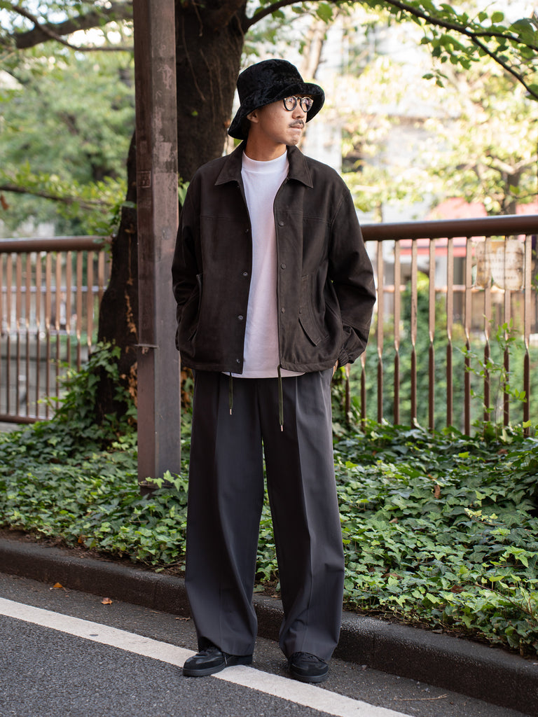 【預計12月中旬到貨】CCU/皮革BLOUSON-BLACK-