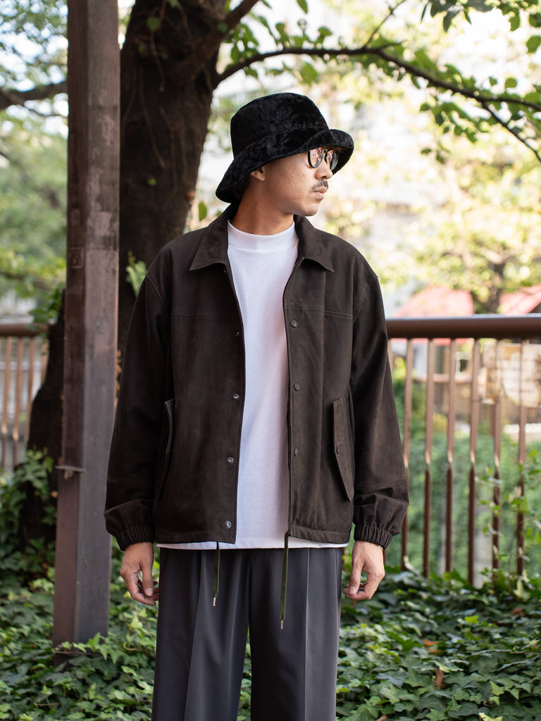 【預計12月中旬到貨】CCU/皮革BLOUSON-BLACK-