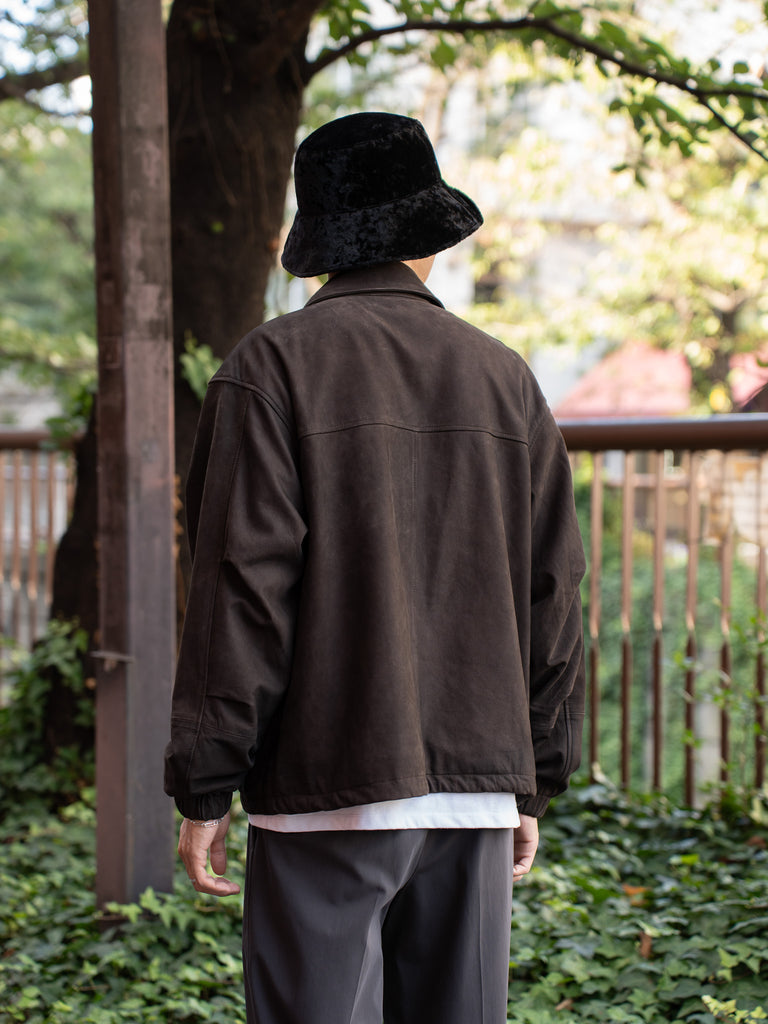 【預計12月中旬到貨】CCU/皮革BLOUSON-BLACK-