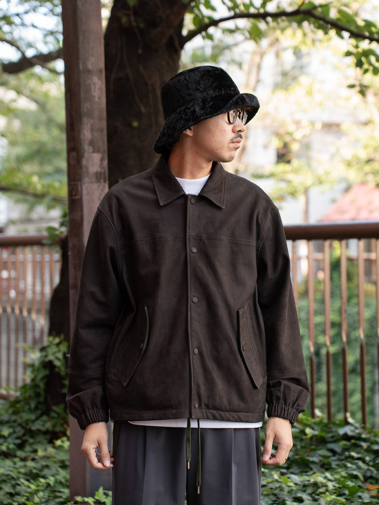 【預計12月中旬到貨】CCU/皮革BLOUSON-BLACK-