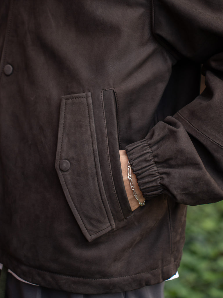 【預計12月中旬到貨】CCU/皮革BLOUSON-BLACK-