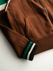 【残り1点】 RICE NINE TEN / KNITTED TRACK JACKET-BROWN-