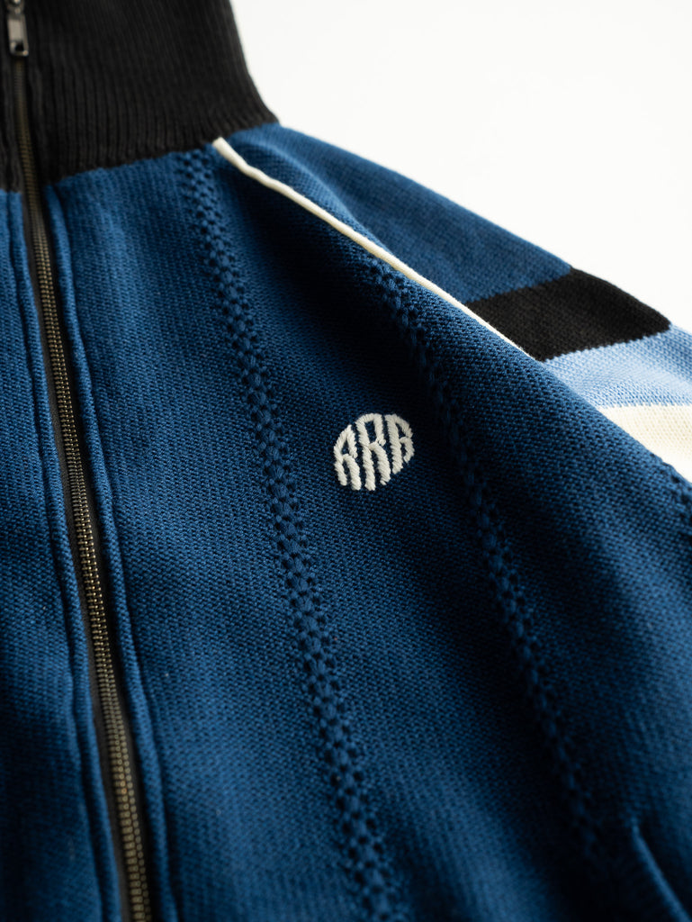 RICE NINE TEN / KNITTED TRACK JACKET-NAVY-