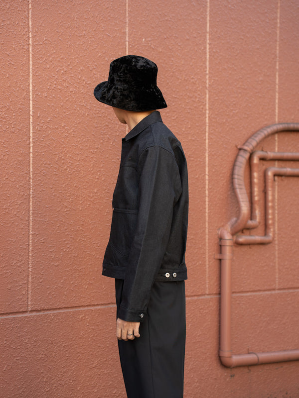 【10/18(土)13時頃発売】SUGARHILL / TWISTED HEATHER DENIM JACKET -BLUE x BLACK-